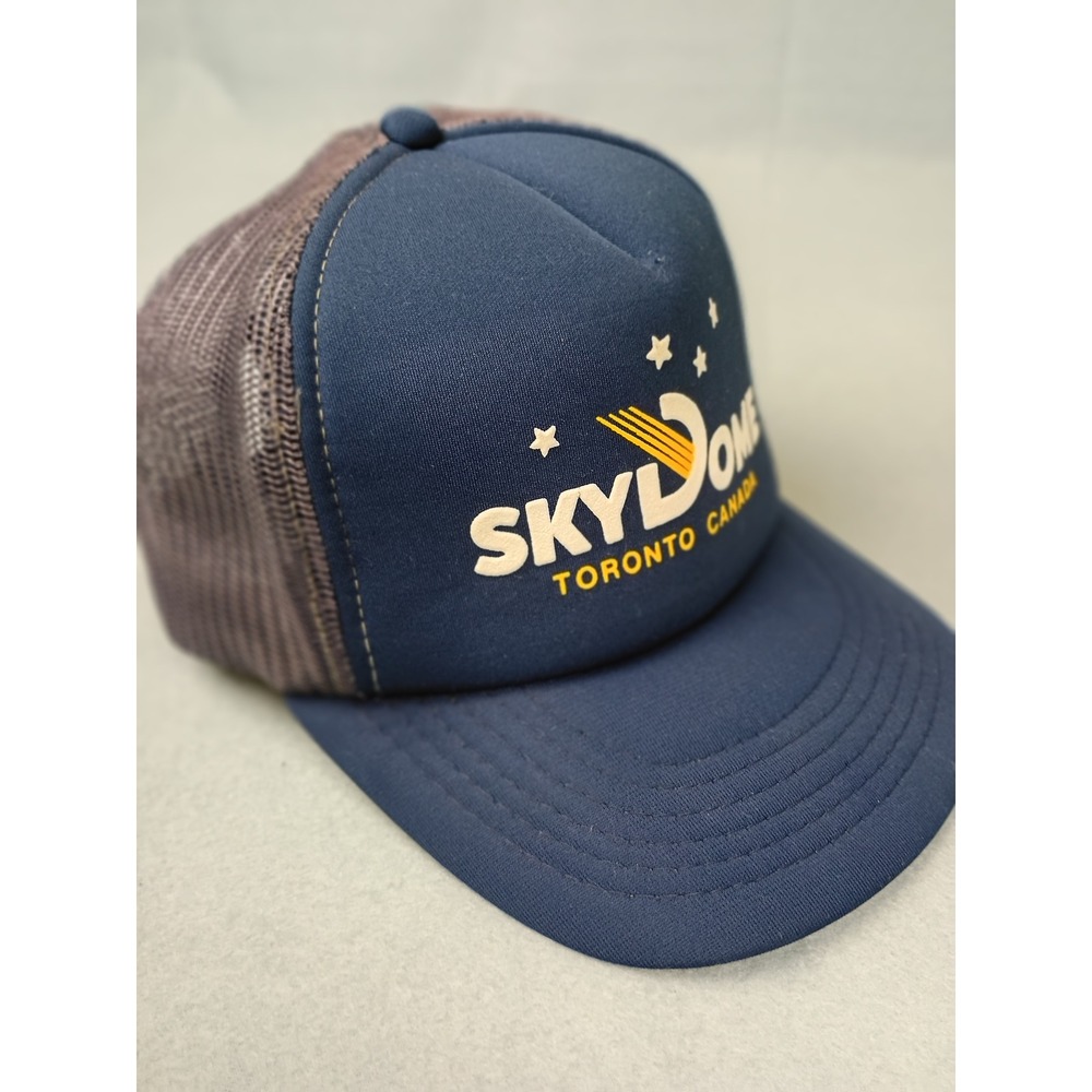 Vintage SkyDome Toronto Canada Trucker Hat Navy Blue Snapback Mesh Cap